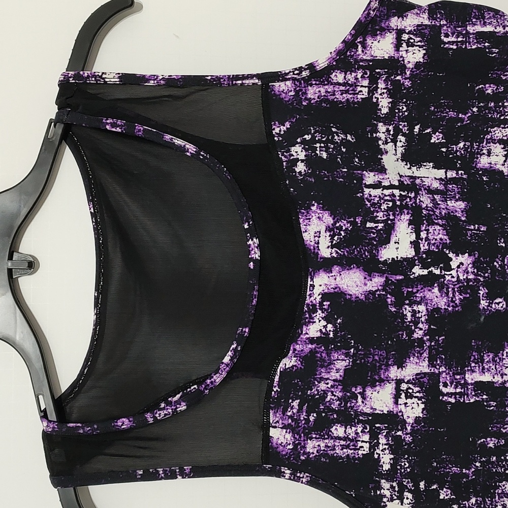 Purple Torrid Active Tank Top with Seer Black Areas Torrid sz 2 or 18/20 = 2X - Picture 3 of 7
